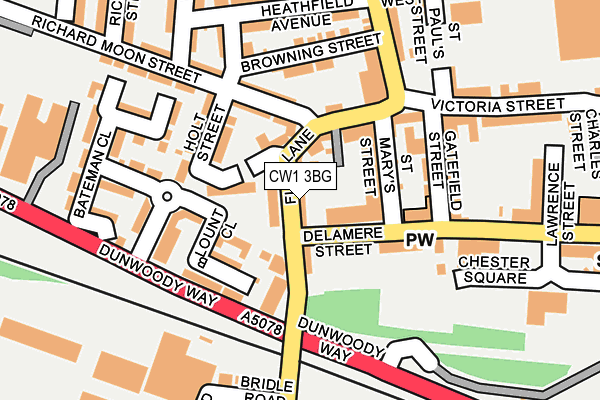 CW1 3BG map - OS OpenMap – Local (Ordnance Survey)