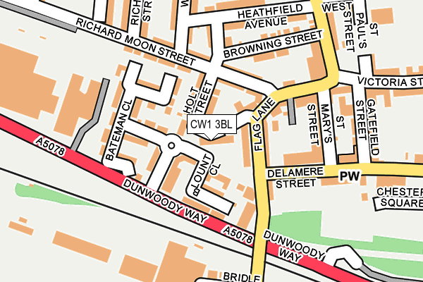 CW1 3BL map - OS OpenMap – Local (Ordnance Survey)