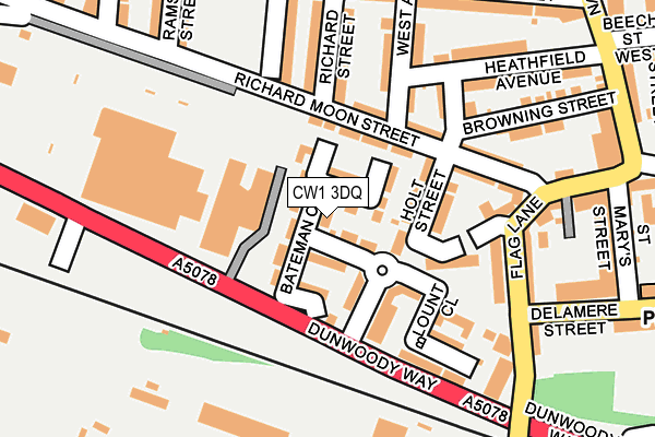 CW1 3DQ map - OS OpenMap – Local (Ordnance Survey)