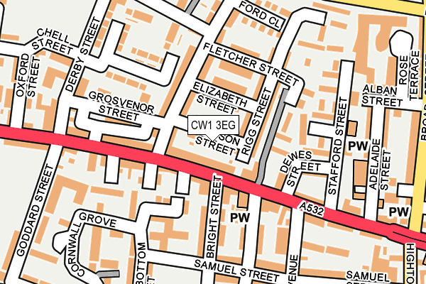 CW1 3EG map - OS OpenMap – Local (Ordnance Survey)