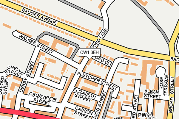 CW1 3EH map - OS OpenMap – Local (Ordnance Survey)