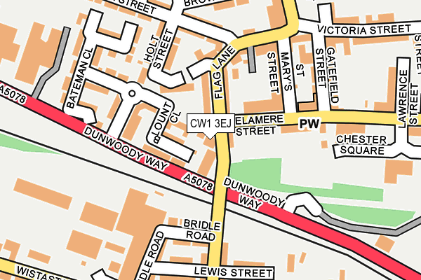 CW1 3EJ map - OS OpenMap – Local (Ordnance Survey)