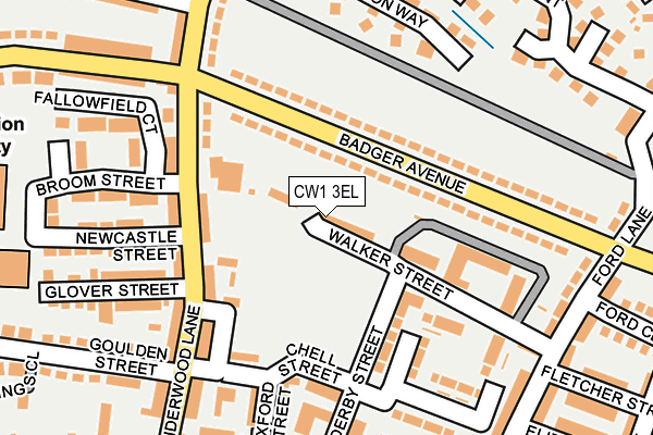 CW1 3EL map - OS OpenMap – Local (Ordnance Survey)
