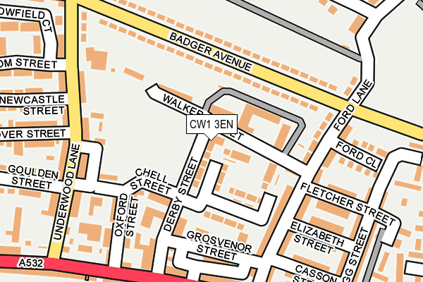 CW1 3EN map - OS OpenMap – Local (Ordnance Survey)