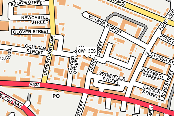 CW1 3ES map - OS OpenMap – Local (Ordnance Survey)