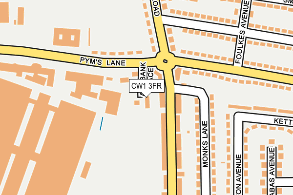 CW1 3FR map - OS OpenMap – Local (Ordnance Survey)