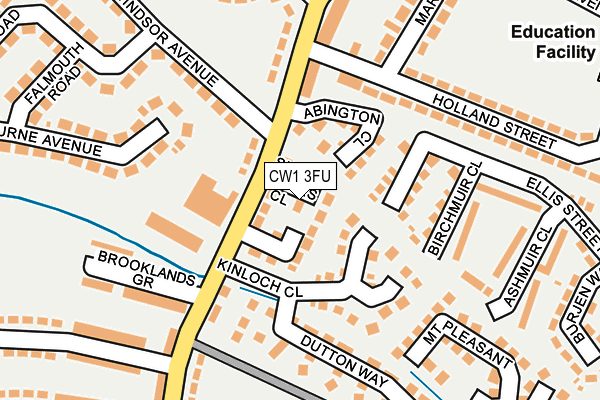 CW1 3FU map - OS OpenMap – Local (Ordnance Survey)