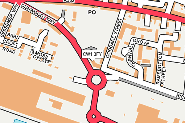 CW1 3FY map - OS OpenMap – Local (Ordnance Survey)