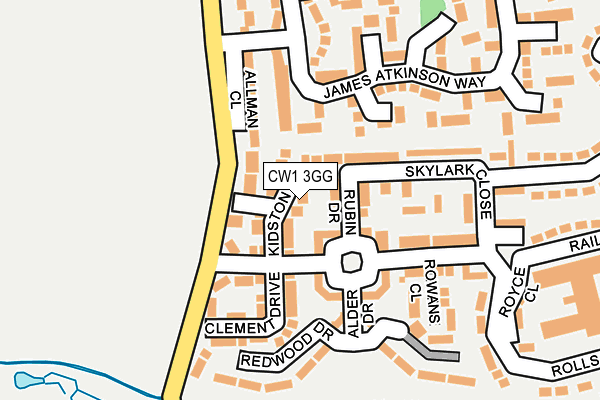CW1 3GG map - OS OpenMap – Local (Ordnance Survey)
