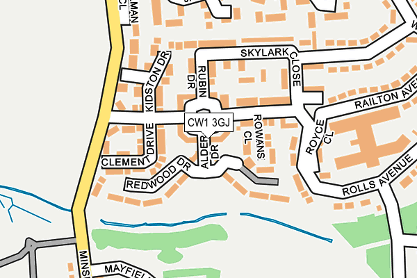 CW1 3GJ map - OS OpenMap – Local (Ordnance Survey)