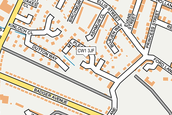 CW1 3JF map - OS OpenMap – Local (Ordnance Survey)