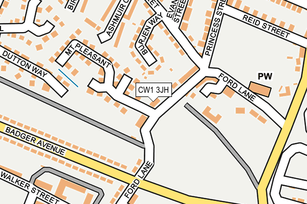 CW1 3JH map - OS OpenMap – Local (Ordnance Survey)