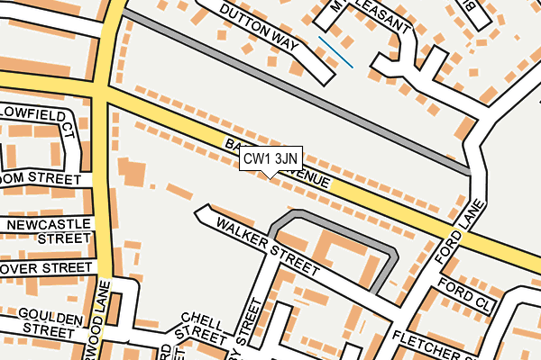 CW1 3JN map - OS OpenMap – Local (Ordnance Survey)
