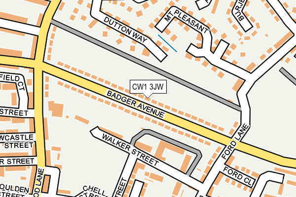 CW1 3JW map - OS OpenMap – Local (Ordnance Survey)