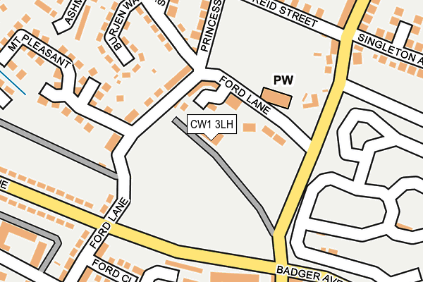 CW1 3LH map - OS OpenMap – Local (Ordnance Survey)