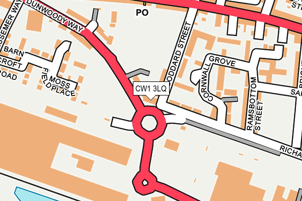 CW1 3LQ map - OS OpenMap – Local (Ordnance Survey)
