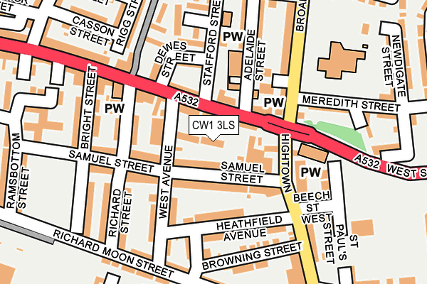 CW1 3LS map - OS OpenMap – Local (Ordnance Survey)