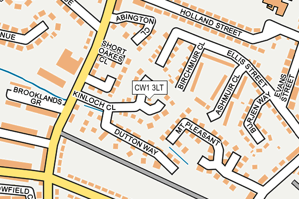 CW1 3LT map - OS OpenMap – Local (Ordnance Survey)