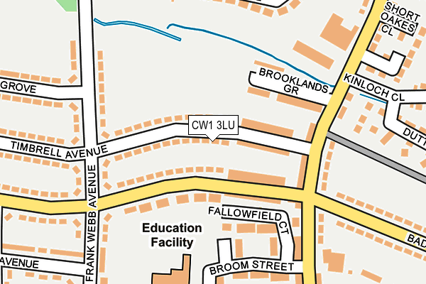 CW1 3LU map - OS OpenMap – Local (Ordnance Survey)