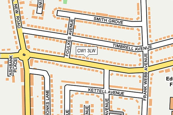 CW1 3LW map - OS OpenMap – Local (Ordnance Survey)