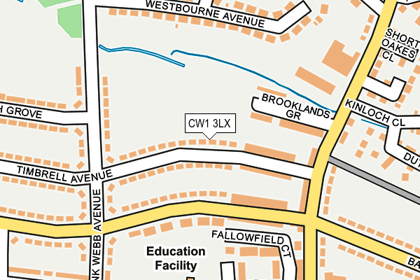 CW1 3LX map - OS OpenMap – Local (Ordnance Survey)