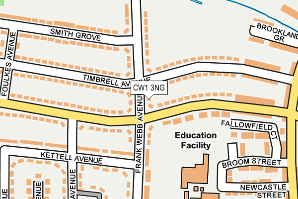 CW1 3NG map - OS OpenMap – Local (Ordnance Survey)