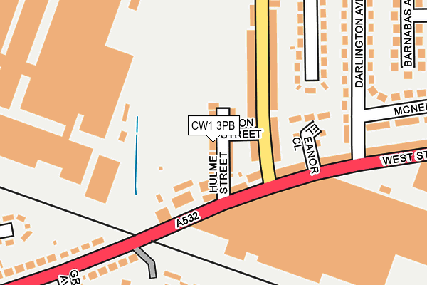 CW1 3PB map - OS OpenMap – Local (Ordnance Survey)