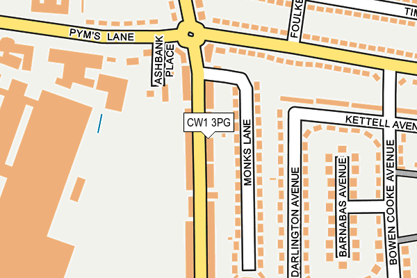 CW1 3PG map - OS OpenMap – Local (Ordnance Survey)