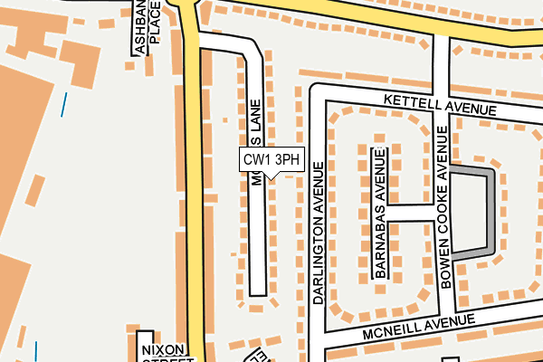 CW1 3PH map - OS OpenMap – Local (Ordnance Survey)