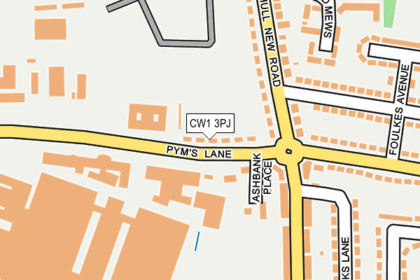 CW1 3PJ map - OS OpenMap – Local (Ordnance Survey)
