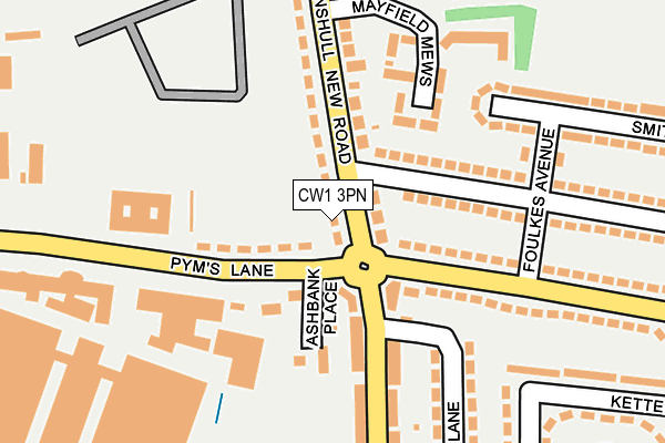 CW1 3PN map - OS OpenMap – Local (Ordnance Survey)