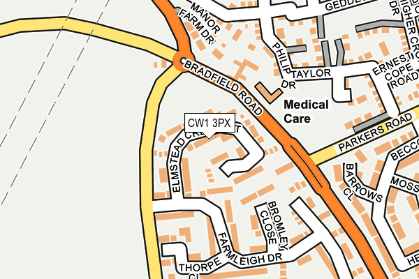 CW1 3PX map - OS OpenMap – Local (Ordnance Survey)