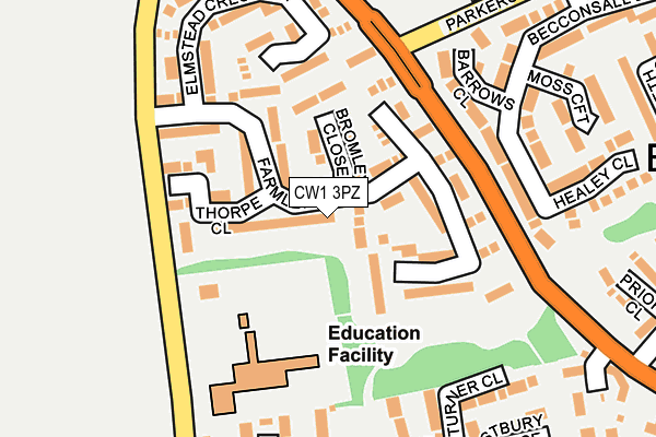 CW1 3PZ map - OS OpenMap – Local (Ordnance Survey)