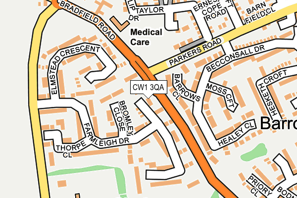 CW1 3QA map - OS OpenMap – Local (Ordnance Survey)