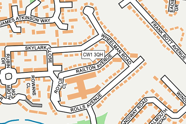CW1 3QH map - OS OpenMap – Local (Ordnance Survey)