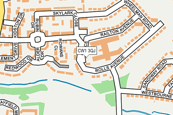 CW1 3QJ map - OS OpenMap – Local (Ordnance Survey)