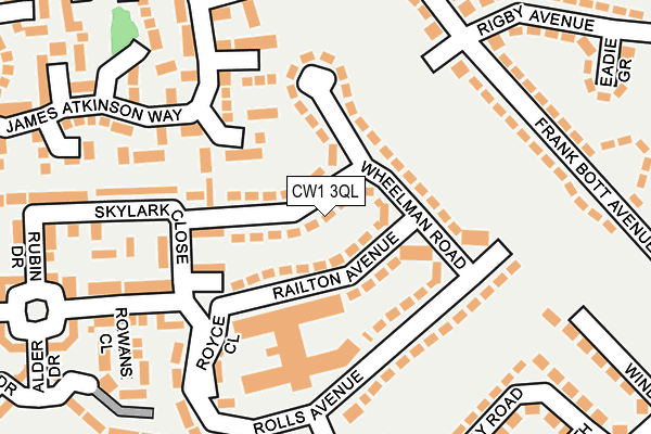 CW1 3QL map - OS OpenMap – Local (Ordnance Survey)