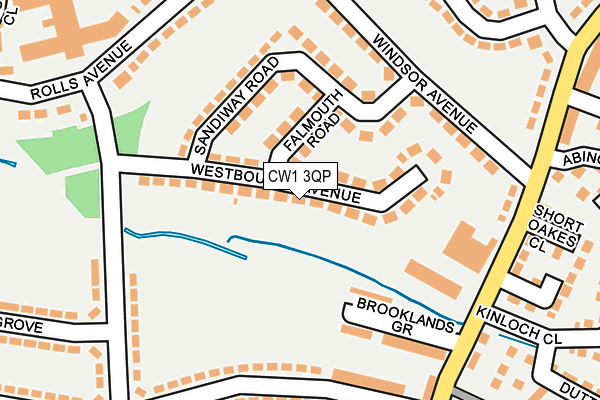 CW1 3QP map - OS OpenMap – Local (Ordnance Survey)