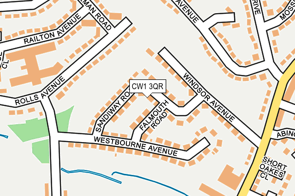 CW1 3QR map - OS OpenMap – Local (Ordnance Survey)