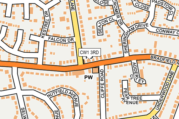 CW1 3RD map - OS OpenMap – Local (Ordnance Survey)