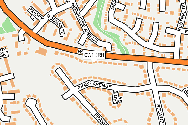 CW1 3RH map - OS OpenMap – Local (Ordnance Survey)