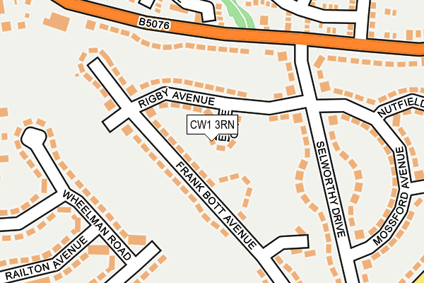 CW1 3RN map - OS OpenMap – Local (Ordnance Survey)