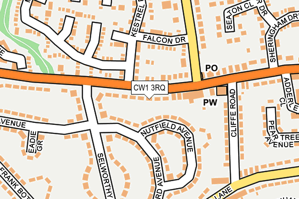 CW1 3RQ map - OS OpenMap – Local (Ordnance Survey)