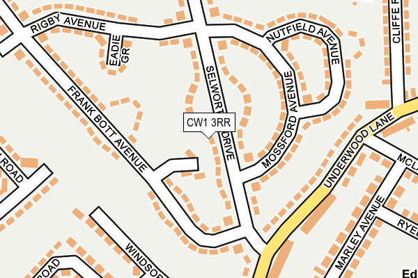 CW1 3RR map - OS OpenMap – Local (Ordnance Survey)