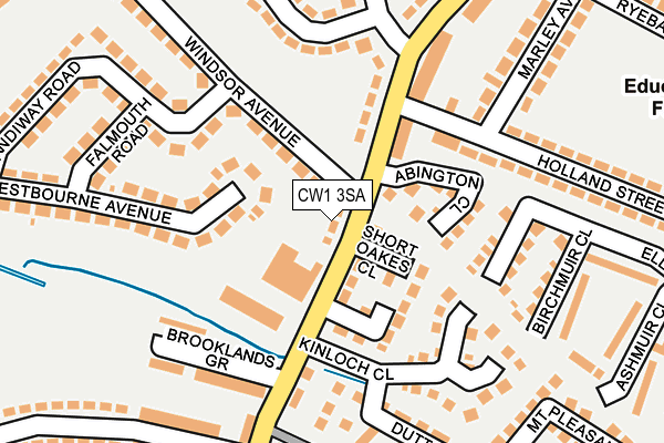CW1 3SA map - OS OpenMap – Local (Ordnance Survey)