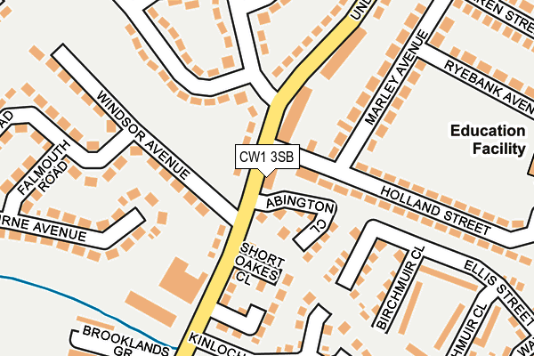 CW1 3SB map - OS OpenMap – Local (Ordnance Survey)