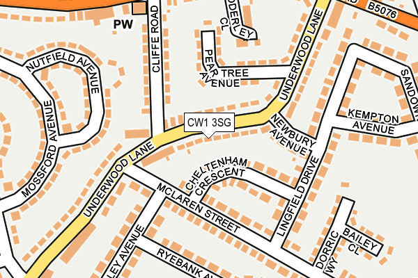 CW1 3SG map - OS OpenMap – Local (Ordnance Survey)