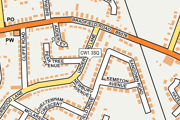 CW1 3SQ map - OS OpenMap – Local (Ordnance Survey)