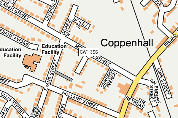 CW1 3SS map - OS OpenMap – Local (Ordnance Survey)