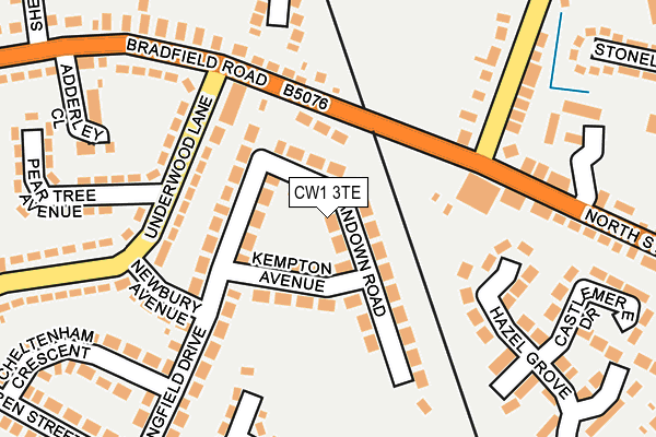 CW1 3TE map - OS OpenMap – Local (Ordnance Survey)